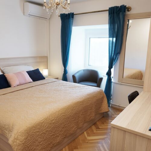 Camera dubla cu aer condiționat cu vedere spre grădină