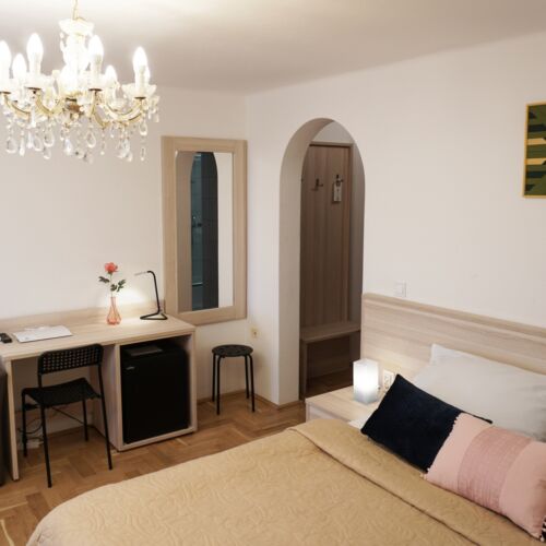 Camera dubla cu aer condiționat cu vedere spre lac (se poate solicita pat suplimentar)