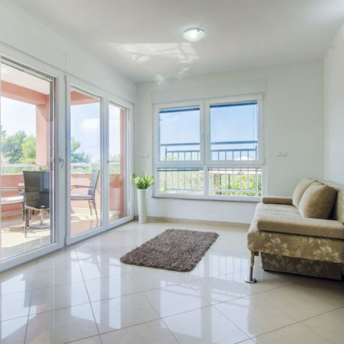 Apartament 4-osobowy z klimatyzacją z widokiem na morze z 2 pomieszczeniami sypialnianymi