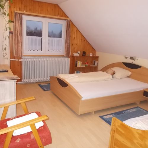 Camera tripla la mansardă cu panoramă