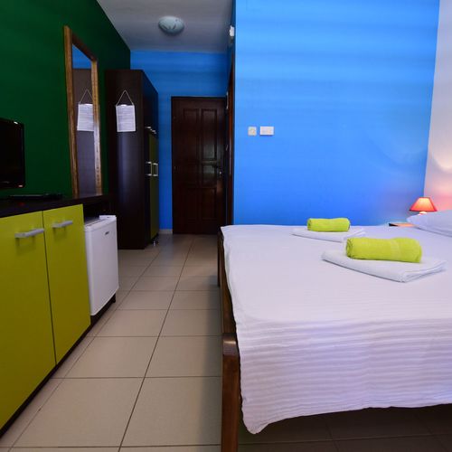 Camera dubla la parter cu vedere spre curte