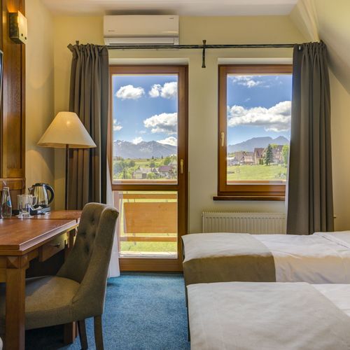 Pokoj s klimatizací pro 2 os. s výhledem na hory