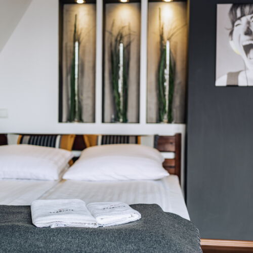 Apartman s balkónem s manželskou postelí s 1 ložnicí s výhledem na hory