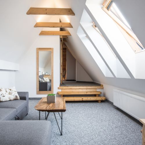 Apartament 6-osobowy Przyjazny podróżom rodzinnym z widokiem na góry z 2 pomieszczeniami sypialnianymi