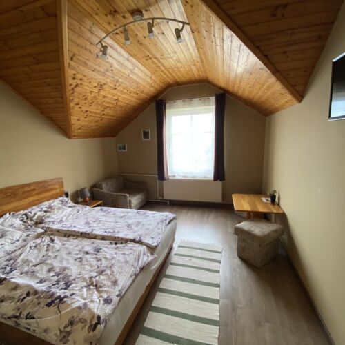 Pokój 2-osobowy z widokiem na rzekę z panoramą (możliwa dostawka)