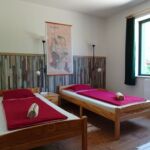 Kertre néző földszinti négyágyas szoba