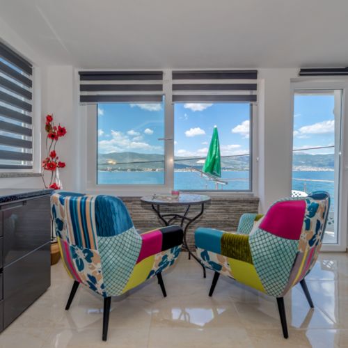 Sea View Upstairs 1-Room Apartment for 2 Persons (extra beds available)