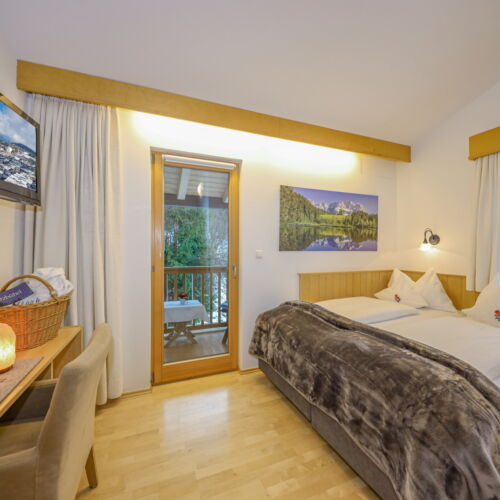 Camera single cu balcon cu vedere spre pădure (se poate solicita pat suplimentar)