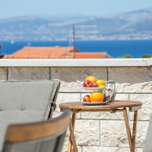 Apartament 6-osobowy z klimatyzacją z widokiem na morze z 2 pomieszczeniami sypialnianymi A-5658-a