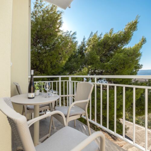 Apartman s klimatizací pro 3 os. s 1 ložnicí s výhledem na moře AS-946-e