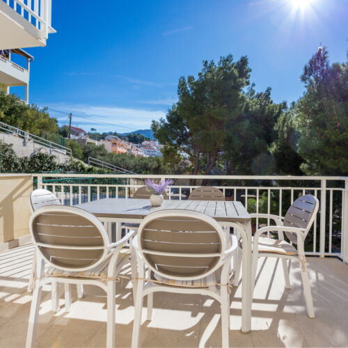 Apartman s klimatizací s manželskou postelí s 1 ložnicí s výhledem na moře AS-946-f