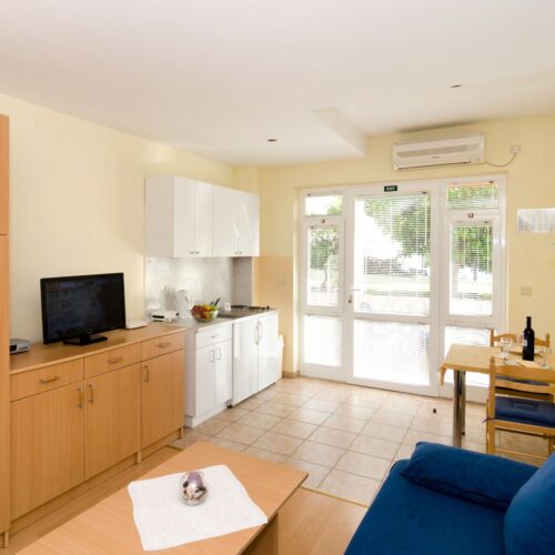 Apartament 3-osobowy z klimatyzacją z tarasem z 1 pomieszczeniem sypialnianym AS-8593-b