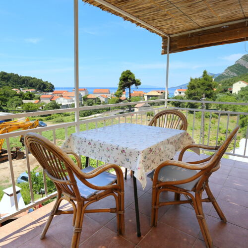 Apartament 3-osobowy z klimatyzacją z widokiem na morze z 1 pomieszczeniem sypialnianym AS-254-a