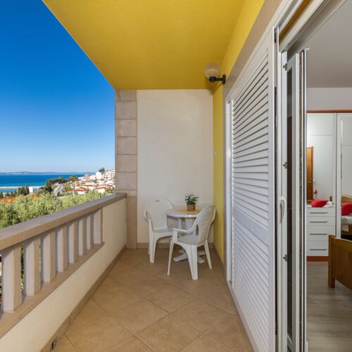 Apartament 6-osobowy z klimatyzacją z widokiem na morze z 2 pomieszczeniami sypialnianymi A-2778-a