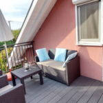 1-Zimmer-Apartment für 4 Personen im Dachgeschoss mit Balkon (Zusatzbett möglich)
