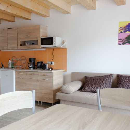 Apartament familial(a) la parter cu 2 camere pentru 6 pers.
