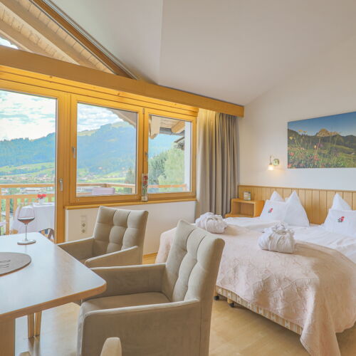 Apartament cu vedere spre munte cu panoramă cu 1 camera pentru 2 pers.