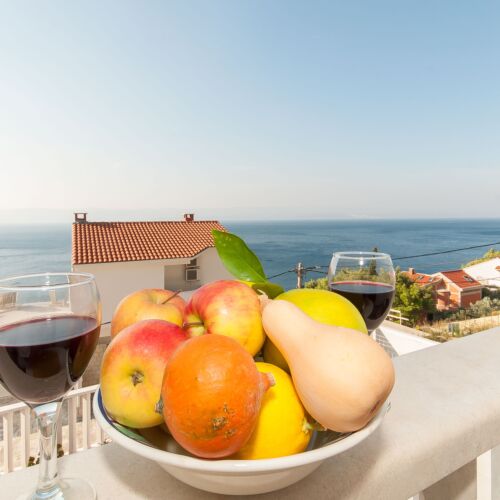 Apartament cu aer condiționat cu vedere spre mare cu 1 camera pentru 4 pers. A-2827-b