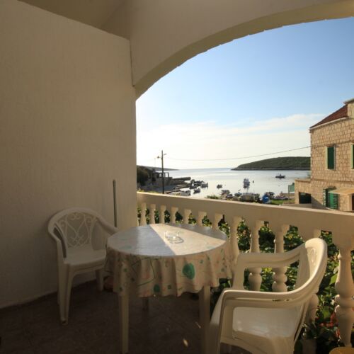 Apartament 3-osobowy z klimatyzacją z widokiem na morze z 1 pomieszczeniem sypialnianym A-1154-a