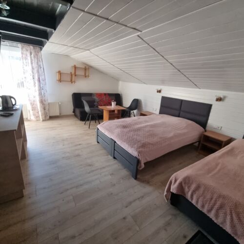 Camera la mansardă cu vedere spre pădure pentru 5 pers.