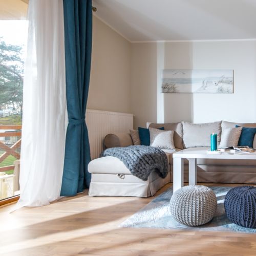 Apartament 4-osobowy Deluxe z tarasem z 2 pomieszczeniami sypialnianymi