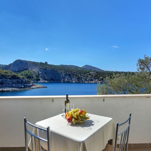 Apartament 3-osobowy z klimatyzacją z widokiem na morze z 1 pomieszczeniem sypialnianym AS-5231-a