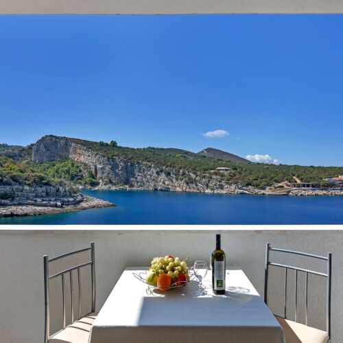 Apartament 2-osobowy z klimatyzacją z widokiem na morze z 1 pomieszczeniem sypialnianym AS-5231-b