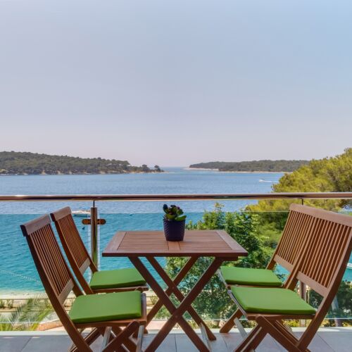 Apartament 3-osobowy z klimatyzacją z widokiem na morze z 1 pomieszczeniem sypialnianym A-5391-d