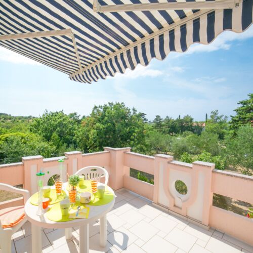 Apartament 2-osobowy z klimatyzacją z tarasem z 1 pomieszczeniem sypialnianym A-6490-c