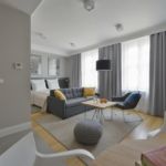 Design 1-Zimmer-Apartment für 2 Personen mit Aussicht auf die Stadt