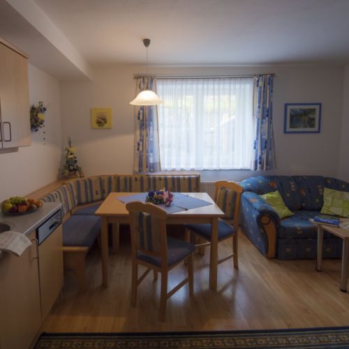 Erdgeschosses 1-Zimmer-Apartment für 4 Personen mit Aussicht auf die Berge