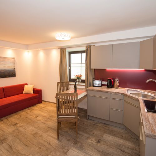 Apartman bezbariérový s manželskou postelí s 1 ložnicí na přízemí (s možností přistýlky)