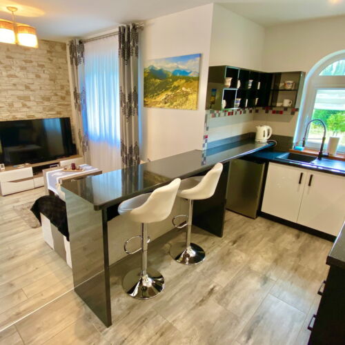 Apartament 3-osobowy z balkonem z klimatyzacją z 1 pomieszczeniem sypialnianym (możliwa dostawka)