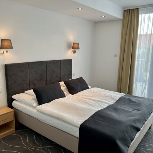 Camera dubla cu balcon cu vedere spre gradina