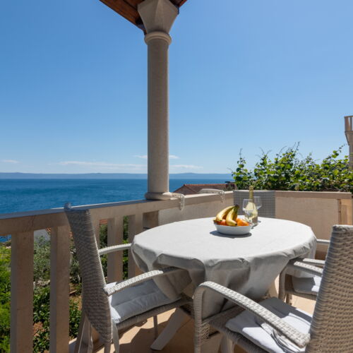 Apartament 5-osobowy z klimatyzacją z widokiem na morze z 2 pomieszczeniami sypialnianymi A-718-d