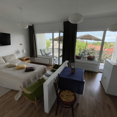 Apartament premier la etaj cu 1 camera pentru 2 pers. (se poate solicita pat suplimentar)