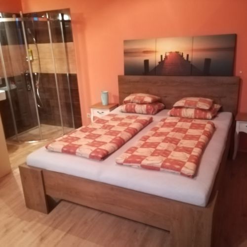Apartament studio la parter cu 1 camera pentru 2 pers. (se poate solicita pat suplimentar)