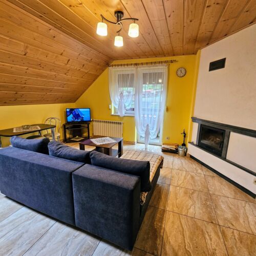 Apartman s privátní koupelnou mimo apartmán s manželskou postelí s 1 ložnicí s výhledem na hory (s možností přistýlky)