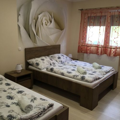 Camera tripla la etaj cu vedere spre lac