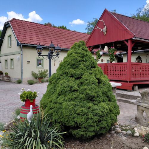 Bauernhaus mit Aussicht auf den Garten