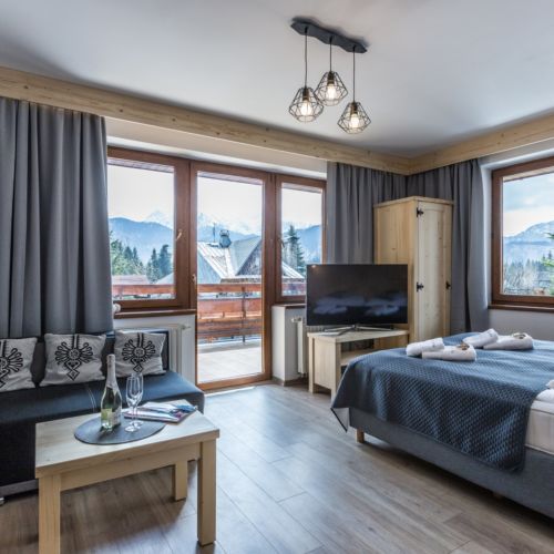 Apartament 6-osobowy z widokiem na góry z 2 pomieszczeniami sypialnianymi