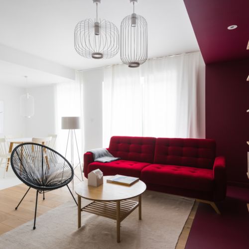 Apartament 6-osobowy Wystrój wnętrz Przyjazny podróżom rodzinnym z 3 pomieszczeniami sypialnianymi