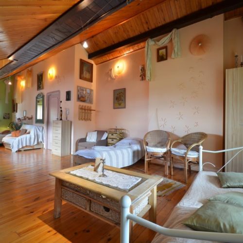 Mansard Design 2-Room Apartment for 14 Persons