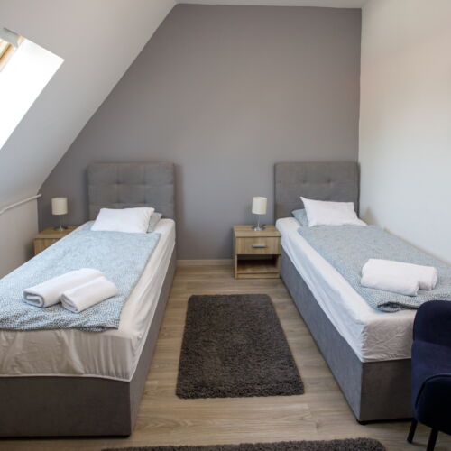 Camera twin cu baie cu aer condiționat