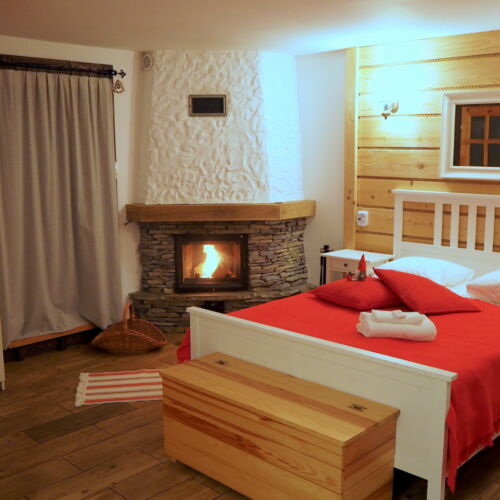 Camera dubla cu chicinetă proprie cu vedere spre pădure