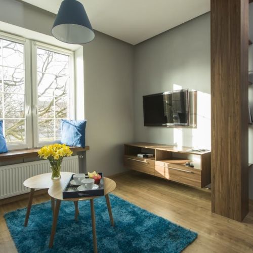 Apartament 4-osobowy z własną kuchnią z widokiem na ogród z 2 pomieszczeniami sypialnianymi