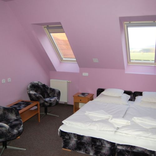 Camera twin la mansardă cu aer condiționat