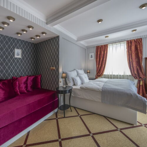 Rezydencja pokój 2-osobowy Premia z widokiem na ogród z 1 pomieszczeniem sypialnianym