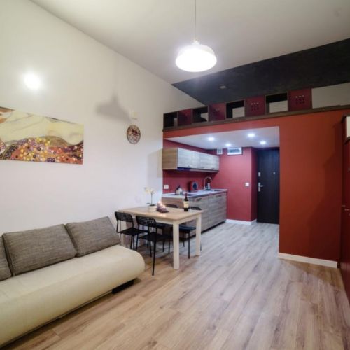 Apartament 2-osobowy z antresolą z 1 pomieszczeniem sypialnianym