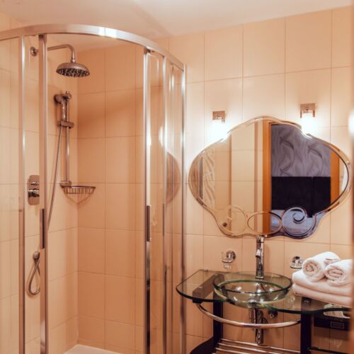 Komfort Pokoj se sprchou s manželskou postelí